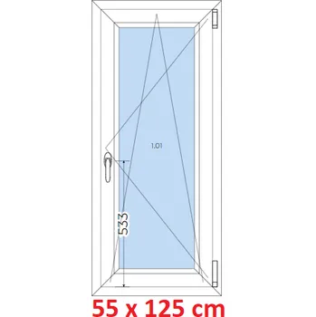 Okno Soft Plastové okno 55x125 cm, otevíravé a sklopné