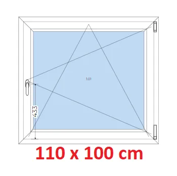 Okno Soft Plastové okno 110x100 cm, otevíravé a sklopné