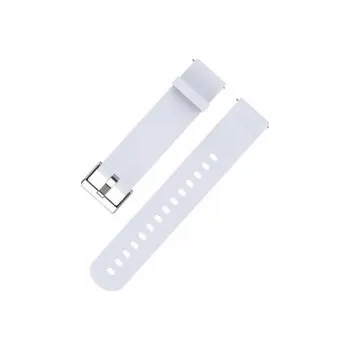 Příslušenství k chytrým hodinkám Silikonový řemínek pro chytré hodinky 20mm bílý