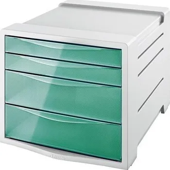 Archivační box Zásuvkový box "Colour` Ice", transparentní zelená, 4 zásuvky, plast, ESSELTE
