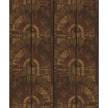 Tapeta Luxusní hnědo-zlatá vliesová tapeta Art Deco, SPI801, Spirit of Nature, Khroma by Masureel