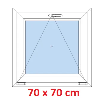 Okno Soft Plastové okno 70x70 cm, sklopné