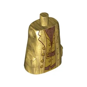 Dámský kabát bb0866pb03 Pearl Gold Torso Large, Long Coat with Molded Pockets (Perleťově zlaté torzo velké, dlouhý kabát s tvarovanými kapsami)