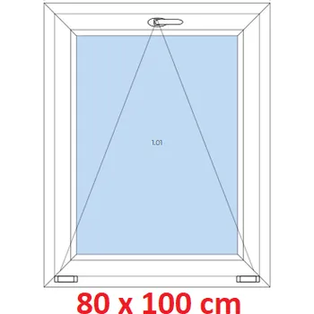 Okno Soft Plastové okno 80x100 cm, sklopné