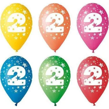 Balónek Balónek, s číslem 2, 26 cm