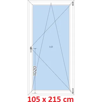 Okno Soft Plastové okno 105x215 cm, otevíravé a sklopné