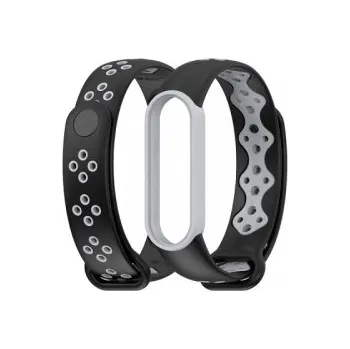 Příslušenství k chytrým hodinkám Náramek pro Xiaomi Mi Band 5, Mi Band 6 černo-šedý