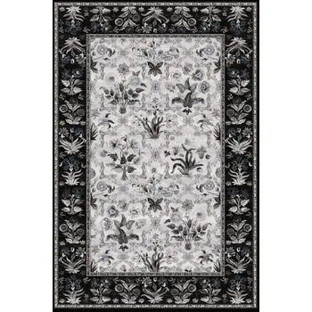 Koberec Kusový koberec vlněný Agnella Isfahan Olandia černý šedý Rozměr: 80x120 cm