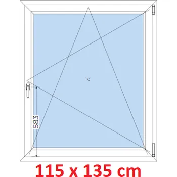 Okno Soft Plastové okno 115x135 cm, otevíravé a sklopné