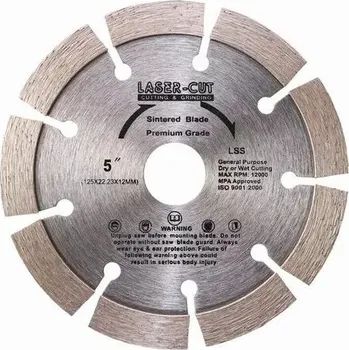 Řezný kotouč Diamantový kotouč segmentový 125 x 22,23 x 12mm LSS Laser-cut L00107