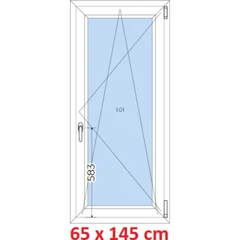 Okno Soft Plastové okno 65x145 cm, otevíravé a sklopné
