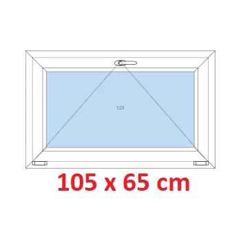 Okno Soft Plastové okno 105x65 cm, sklopné