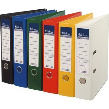 Pákový pořadač "Premium", modrý, 75 mm, A4, s ochranným spodním kováním, PP/PP, VICTORIA