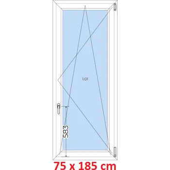 Okno Soft Plastové okno 75x185 cm, otevíravé a sklopné