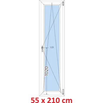 Okno Soft Plastové okno 55x210 cm, otevíravé a sklopné