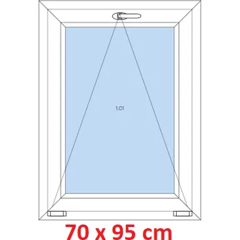 Okno Soft Plastové okno 70x95 cm, sklopné