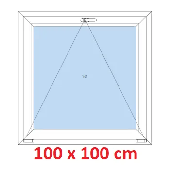 Okno Soft Plastové okno 100x100 cm, sklopné
