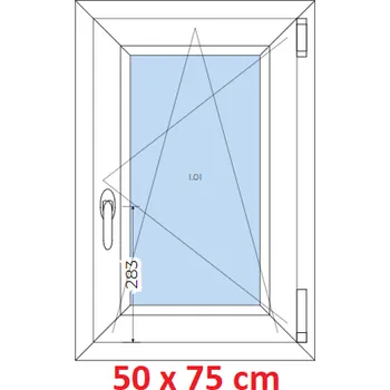 Okno Soft Plastové okno 50x75 cm, otevíravé a sklopné