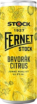 Míchaný nápoj STOCK Plzeň – Božkov Fernet Stock Bavorák citrus plech 6 % 0,25 l