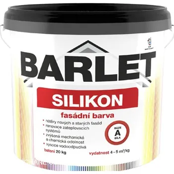 Fasádní barva Bílá fasádní silikonová barva BARLET SILIKON V4018 - 10 kg - bílý