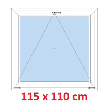 Okno Soft Plastové okno 115x110 cm, sklopné