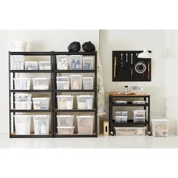 Úložný box Organizační modul, průhledný, výjimatelný, pro boxy Classic 15, 2 přihrádky, s úchytkami, SMARTSTORE