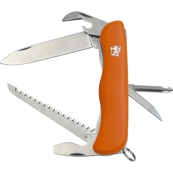 kapesní nůž Mikov Praktik 115-NH-6/BK ORANZOVY (Kapesní zavírací nůž Praktik je všestranný pomocník. Jeho čepel je vyrobena z kvalitní nerezové oceli 420 (53-55HRc). )