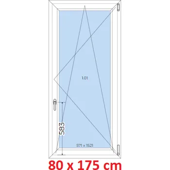 Okno Soft Plastové okno 80x175 cm, otevíravé a sklopné