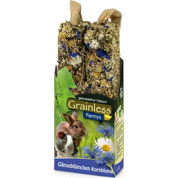 Krmivo pro hlodavce JR Farm Grainless Farmys sedmikráska a chrpa 2x140g