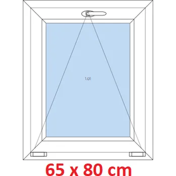 Okno Soft Plastové okno 65x80 cm, sklopné