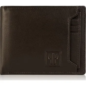 Peněženka Paolo Peruzzi Pánská RFID peněženka kožená PERUZZI; hnědá