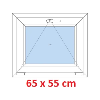 Okno Soft Plastové okno 65x55 cm, sklopné