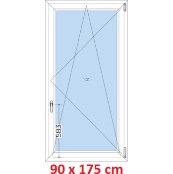 Okno Soft Plastové okno 90x175 cm, otevíravé a sklopné