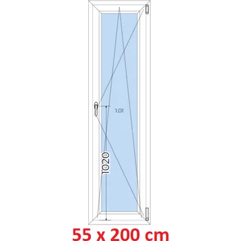 Okno Soft Plastové okno 55x200 cm, otevíravé a sklopné