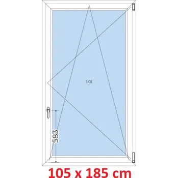 Okno Soft Plastové okno 105x185 cm, otevíravé a sklopné