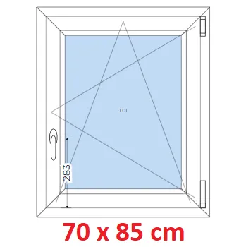 Okno Soft Plastové okno 70x85 cm, otevíravé a sklopné