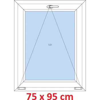 Okno Soft Plastové okno 75x95 cm, sklopné