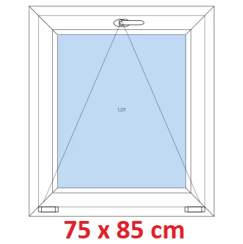 Okno Soft Plastové okno 75x85 cm, sklopné