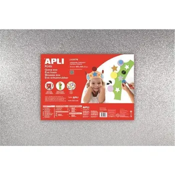 APLI - EVA Sheets - 13176 - pěnovka - stříbrná se třpytkami