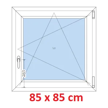 Okno Soft Plastové okno 85x85 cm, otevíravé a sklopné