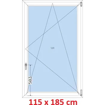 Okno Soft Plastové okno 115x185 cm, otevíravé a sklopné