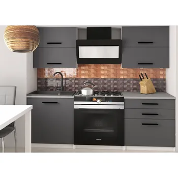 Kuchyňská linka Kuchyňská linka Belini 120 cm šedý mat s pracovní deskou Eleganta2 TOR ELEGANTA2/3/WT/SR/0/B1