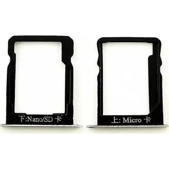 Držák SIM + SD karty Huawei Mate 7 bílý OEM