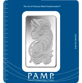 Stříbrný slitek 100g PAMP Fortuna (Švýcarsko)