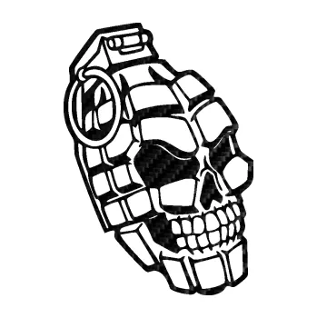 Samolepicí dekorace na vozidlo Lebka 055 pravá granát (50 - 3D karbon černý) SAMOLEPKA NA AUTO, NÁLEPKA, FÓLIE, POLEP, TUNING, VLASTNÍ TEXT, TISK, AUTOSAMOLEPKY.cz, POLEPY, OBRÁZEK, LOGO, 3D STICKERS