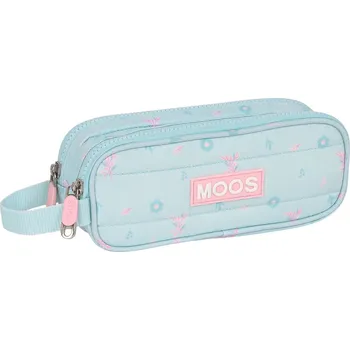 Penál Dvojitý penál s poutkem Moos Garden Tyrkysová (21 x 8 x 6 cm)