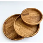 Sada dubových talířů 3 kusy D16, D19, D22
