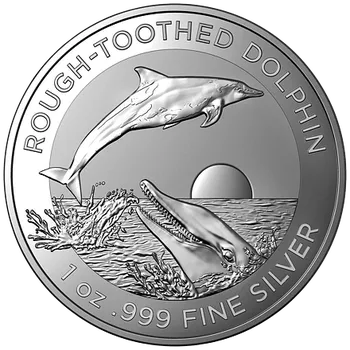 Stříbrná mince 1 Oz Rough-Toothed Dolphin (Delfín drsnozubý) 2023
