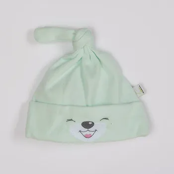 Kojenecká čepice Bavlněná kojenecká čepička Bobas Fashion Lucky zelená - 68 (4-6m)