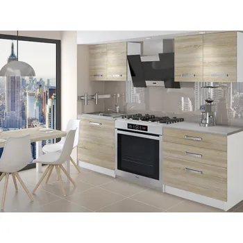 Kuchyňská linka Kuchyňská linka Belini 120 cm dub sonoma s pracovní deskou Tiesto TOR TIESTO/2/WT/DS/0/U